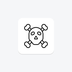 Danger line icon , vector, pixel perfect, illustrator file