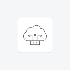 AI Deployment thinline icon , vector, pixel perfect, illustrator file