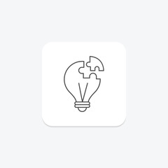 Problem Solving thinline icon , vector, pixel perfect, illustrator file