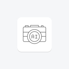 AI Photography thinline icon , vector, pixel perfect, illustrator file