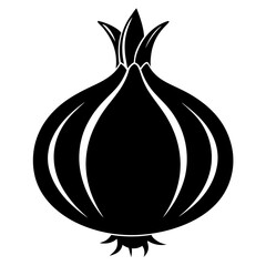 Onion Silhouette vector illustration