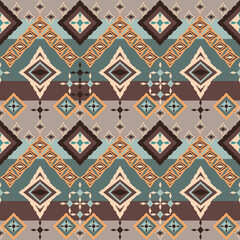 vector pattern, Navajo tribal seamless,colorful contrasting tones, Native American ornaments,abstract geometric background,Aztec native style for decoration,vintage clothing,textiles,fashion,etc.