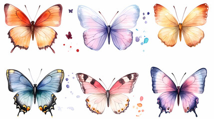 Butterfly collection,Butterfly Vector Silhouettes. Decorative Insect Collection.