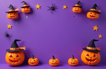 halloween background, frame with space for text