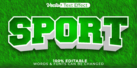 Sport Vector Text Effect Editable Alphabet Game Football Stadium Play