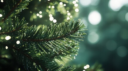 The Christmas Tree Branch Close-up