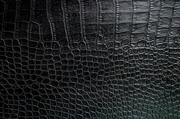 Black crocodile skin artificial leather with customizable space for text or for mockup