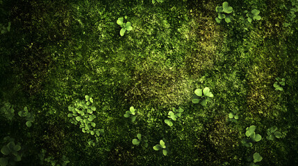 Fototapeta premium Green moss background texture wallpaper.