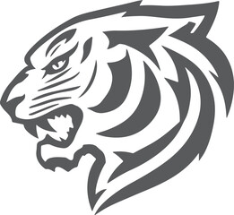Obraz premium tiger logo Simple Silhouette Vector illustration