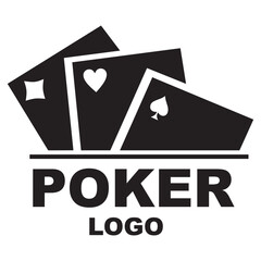 poker card game logo vector

