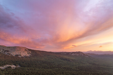 sunrise in the mountains
