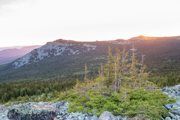 sunrise in the mountains