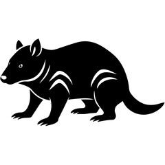 Tasmanian devil silhouette vector illustration