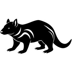  Tasmanian devil silhouette vector illustration