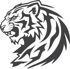 tiger logo Simple Silhouette Vector illustration