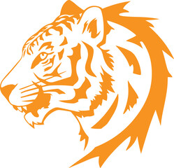 tiger logo Simple Silhouette Vector illustration