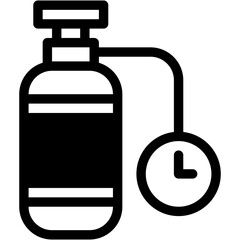 Vector Icon Oxygen Tank, Sport Equipment, Sports And Competition, Scuba Diving, Breathing, Underwater