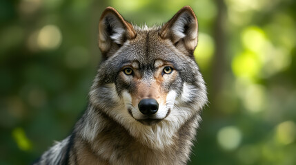 Obraz premium Grey wolf (Canis lupus) portrait.