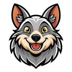 Aardwolf animal Happy expiration mascot logo design