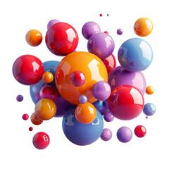 abstract 3d metallic chrome metaball particle liquid isolated on transparent background.png

