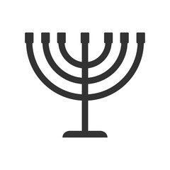 Menorah symbol. Jewish and judaism sign. Vector illustration image.