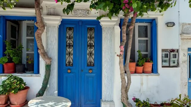 Greece. Tinos island of art, Cycladic architecture at Pyrgos village
