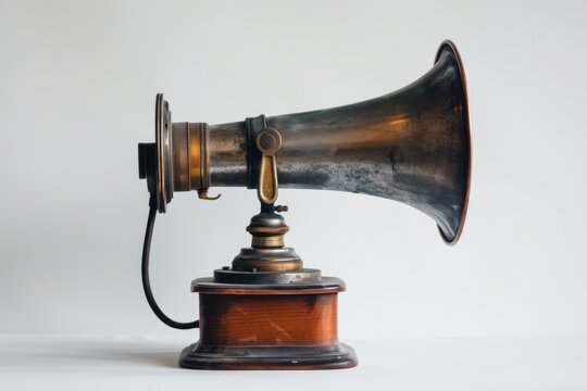 electrophone on white background