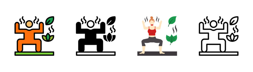 Set of Strength Training Icon