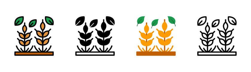 Set of Whole Grains Icon
