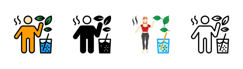 Set of Hydrating Beverages Icon