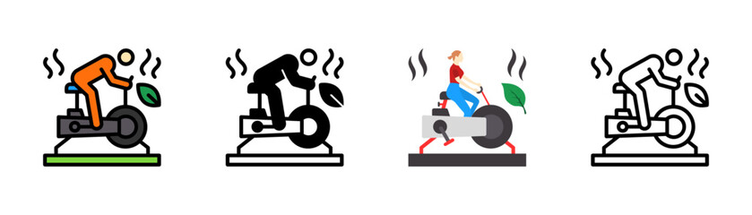 Set of Spinning Icon