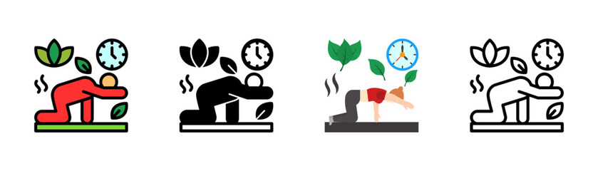 Set of Active Minutes Icon