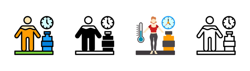 Fototapeta premium Set of Hydration Goals Icon