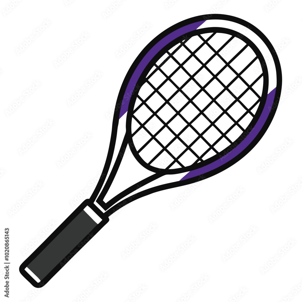 Canvas Prints Silhouette Tennis Racket with Colorful Player.