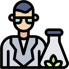 Scientist, Biological, Experiment, Education, Botany Icon