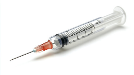 Fototapeta premium Injection with a syringe isolated on white background