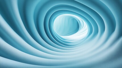 Obraz premium A spiral blue wave with a white center