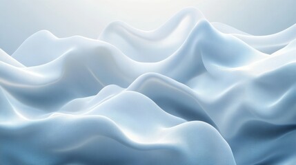 Obraz premium A white and blue image of a snowy mountain with a blue and white fabric
