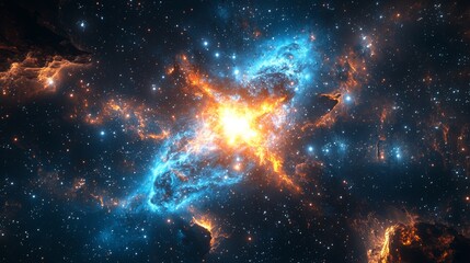 A supernova explosion, with brilliant light radiating through space , 4k --ar 16:9 --quality 2 --stylize 250 --v 6.1 Job ID: 64c9861f-ed16-4372-8898-3b0207bebf0f