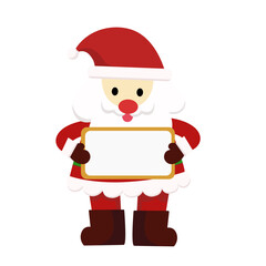 santa claus with blank sign