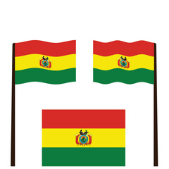 The flag of Bolivia. Flag icon. Standard color.