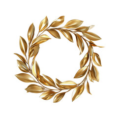 Golden lauren wreath png transparent