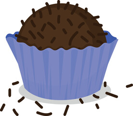 Brigadeiro - doce típico do Brasil, servido em festas
