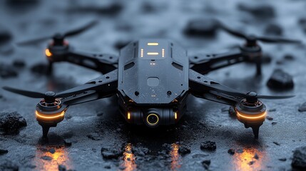 A modern drone equipped with advanced cameras for aerial photography