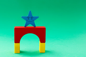 Obraz premium Star happy to achieve its goal