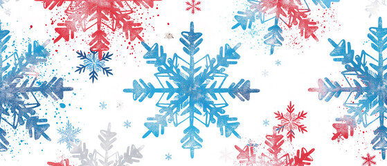 Abstract Winter Snowflake Pattern Background