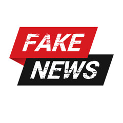 Red stamp and text fake news vector
