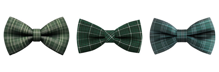 Plaid bow tie isolated on transparent PNG background perfect for fashion-themed designs or lifestyle illustrations