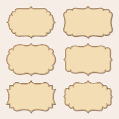 Set vintage labels and frame vector