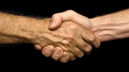 Fototapeta premium Successful Consulting Deal Finalized through Handshake over Contract